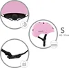 Collage of images showing a pink helmet and its features. Anteprima dell’immagine prodotto