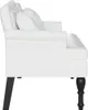 vidaXL Banc Chesterfield avec coussin Blanc 120,5 x 65 x 75 Voir les images du produit 5