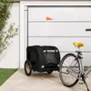 vidaXL Fahrradanhänger Hunde Schwarz Oxford-Gewebe und Produktbild-Vorschau 2