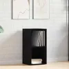 vidaXL Contenitore LP nero effetto rovere 71x34x36cm Anteprima dell’immagine prodotto 2