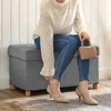 SONGMICS Sitzhocker, 77L, klappbare Sitztruhe, Produktbild-Vorschau 4