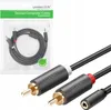 Ugreen 10561, 3.5mm, Samice, 2 x RCA, Samec, 0,2 m, Černá Náhled obrázku produktu 5