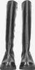 A pair of black leather knee-high boots. Produktbild-Vorschau