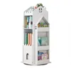 A white, house-shaped bookshelf filled with books. Produktbild-Vorschau