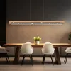 LED Hängeleuchte, Holz, Alu, opal, schwarz, L 120 cm Produktbild-Vorschau 2