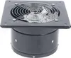 A black industrial axial fan with a silver grill is shown against a white background. Voir les images du produit