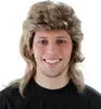 grau-blonde Vokuhila Perücke für Herren Produktbild-Vorschau 1