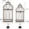 Dekorativer Vogelkäfig 2er Set aus Metall antik braun im Produktbild-Vorschau 3