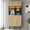 Armadio alto, 10 scomparti, ante in vetro, illuminazione Anteprima dell’immagine prodotto 6