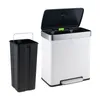 SVITA LT2X30 Mülleimer 60l Treteimer 2 Fächer mit Deckel Produktbild-Vorschau 2