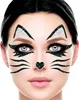 Katze Fledermaus Gesicht Aufkleber Schminke Glitter Produktbild-Vorschau 4