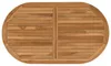 vidaXL Tischplatte Oval Massives Teakholz Natur Produktbild-Vorschau 1