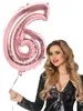 XL Folienballons Zahl 86 cm groß - Rose Gold - Luft oder Produktbild-Vorschau 2