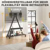 TVON Schwarzer Rollständer für Fernseher Höhenverstellbar Produktbild-Vorschau 7