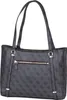 A black Guess shopper bag with a repeating logo pattern. Produktbild-Vorschau