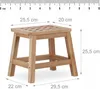 relaxdays Schemel natur, H: 25,5 cm Produktbild-Vorschau 11