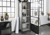 MASSIVMOEBEL24.DE Vitrine Mango 60x40x180 grau lackiert Produktbild-Vorschau 4
