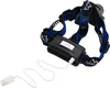 A black and blue LED headlamp with a USB charging cable is shown against a white background. Náhľad obrázku produktu