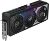 A close-up, angled studio shot of a high-end graphics card with multiple fans and RGB lighting. Produktbild-Vorschau