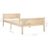 vidaXL Letto in legno massiccio di pino 90x200 cm Anteprima dell’immagine prodotto 5
