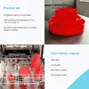 Intirilife Set di 4 pezzi di tortiere in silicone rosso - Anteprima dell’immagine prodotto 5