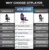 A comparison chart showing features of GTPLAYER gaming chair against two competitors. Náhled obrázku produktu