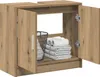 Möbel Waschbecken Schrank Massivholz Eiche 63x29x55 cm Produktbild-Vorschau 2