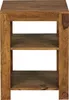 A wooden side table with three shelves. Podgląd zdjęcia produktu