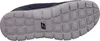 The sole of a navy blue and gray Skechers shoe is shown against a white background. Voir les images du produit