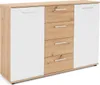 Sideboard >Jacklin< in Artisan Eiche Weiß - Produktbild-Vorschau 1