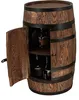 A wooden barrel-shaped cabinet with an open door, revealing bottles inside. Náhled obrázku produktu