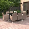 Möbel 9-tlg. Garten-Essgruppe mit Auflagen Poly Rattan und Produktbild-Vorschau 1