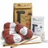 Strickset für Anfänger: Schal selber stricken, Wolle & Nadeln, Terrakotta