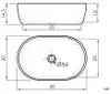 CHIURE Aufsatzwaschbecken 60 x 42 x 14,5h cm weiß Produktbild-Vorschau 3