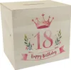 Happy Birthday 18 Krone Spardose aus Holz Produktbild-Vorschau 1