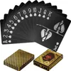 Poker karty plastové, černé/zlaté Náhled obrázku produktu 1
