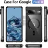 A collage of images showing a clear phone case for a Google Pixel 8, with different views of the case and the phone inside. Náhled obrázku produktu