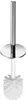 A chrome toilet brush holder with a white brush head, shown in a studio setting with a white background and reflection. Anteprima dell’immagine prodotto