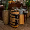 Holzfass mit Türen in heller Eichenoptik Hausbar mit LED – Produktbild-Vorschau 8