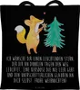 Mr. & Mrs. Panda Jutebeutel Fuchs  Weihnachtsbaum - Schwarz Produktbild-Vorschau 1