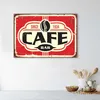 Leinwandbild retro-kaffeebar 100x70 cm Feeby rot wandbild Produktbild-Vorschau 2