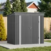 BEALIFE Metall-Gerätehaus 195x130x180 cm mit Bodenrahmen & Produktbild-Vorschau 10