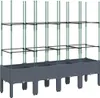vidaXL Pflanzkübel mit Rankgitter Blaugrau 160x40x142,5 cm Produktbild-Vorschau 1