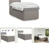 The Living Store Boxspringbett mit Matratze Taupe 100x200 Produktbild-Vorschau 1