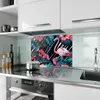 Küchenrückwand Spritzschutz Glas mit Motiv Flamingo Produktbild-Vorschau 2