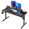 A gaming desk setup with a monitor, keyboard, mouse, headphones, and a cup holder. Anteprima dell’immagine prodotto