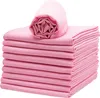 10er Set Spucktücher, Baumwolle, 70x70 cm, rosa Produktbild-Vorschau 1