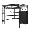 Hochbett mit Schreibtisch, Kleiderschrank und Regal, Produktbild-Vorschau 8
