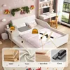 A bedroom setting with a bed, desk, and various material samples. Produktbild-Vorschau