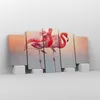 Bild auf Leinwand - Leinwandbild - 5 Teile - Flamingos Produktbild-Vorschau 4